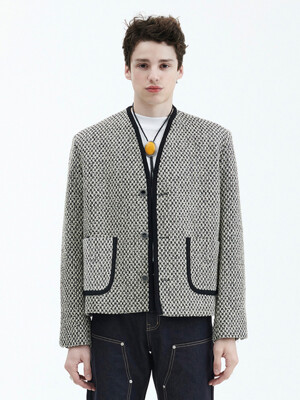 TWEED JACKET MIX BEIGE