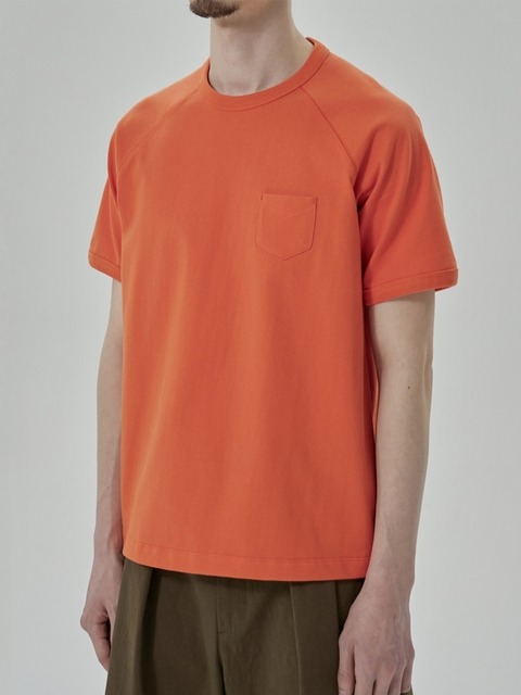 티셔츠 - 에스파이벗 (ASPIVOT) - 페니 포켓 래글런 숏슬리브(orange)
