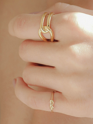 Silver Knot Lovely Ring R0601