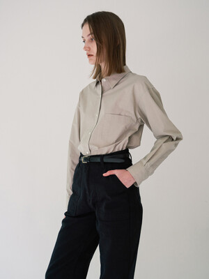 Simple pocket shirt - Light gray