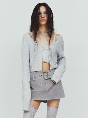 HOLIDAY METAL KNIT TOP (silver)