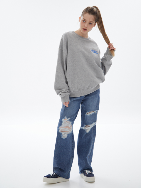데님 - 르레이 (LERAY) - DAMAGE VINTAGE DENIM PANTS_BLUE