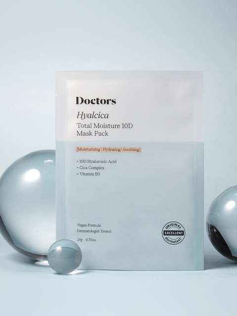 마스크팩 - 닥터스 (Doctors) - 히알시카 토탈 모이스처 10D 마스크팩 20gX10ea