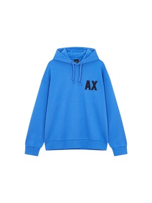 AX 로고 패치 후드 티셔츠A413131040-블루