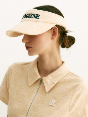 TERRY JACQUARD VISOR - BEIGE