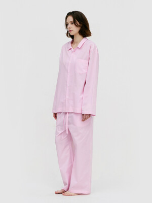 Stay Stripe Pajamas Long Pants - Raw Pink