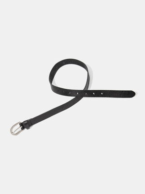 basic cowhide leather belt (T001_black)