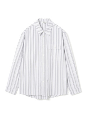 pocket stripe shirt white