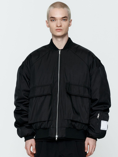 아우터 - 노디코마 (NODICOMA) - OVERSIZE MA1 PADDED JUMPER BLACK