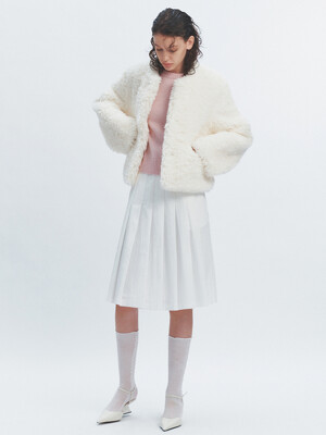 ROZE SHEARING JACKET WHITE