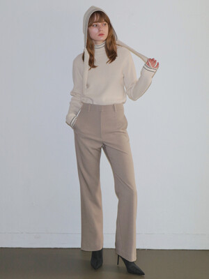 SEMI WIDE PANTS / BEIGE