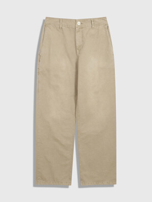 Faded Cotton Pants (Beige)