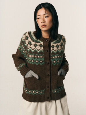 AR_Jacquard knitted cardigan jacket