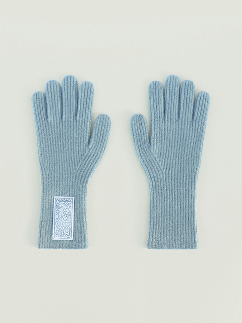 고코리 KITTEN FINGER HOLE GLOVES - INDIE BLUE 핑거홀 장갑 니트장갑