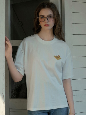 SR_Cat embroidery short sleeve top