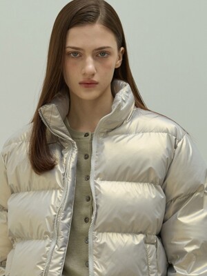 Glossy Aurora Puffer Short Padding_2Color