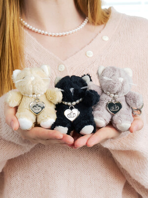 cutie kitty key ring