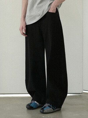[-6cm 숏버전 추가] M251 COTTON WIDE PANTS_BLACK