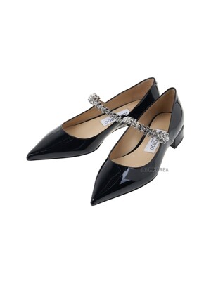 [지미추] FW24 여성 빙 펌프 팻 펌프스 BING PUMP FLAT PAT BLACK