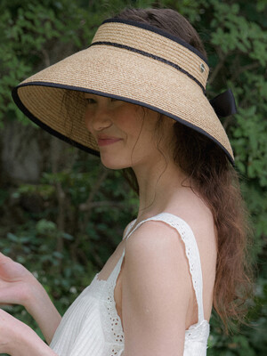 RAFIA CLASSIC RIBBON WIDE HAT HA056