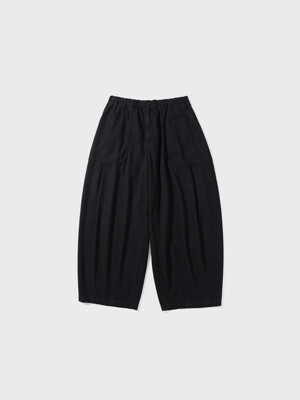 Herringbone Fatigue Balloon Pants - Black
