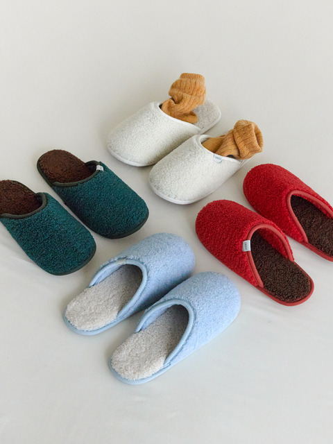 오리고 플리스 양털 실내화 4color 2size