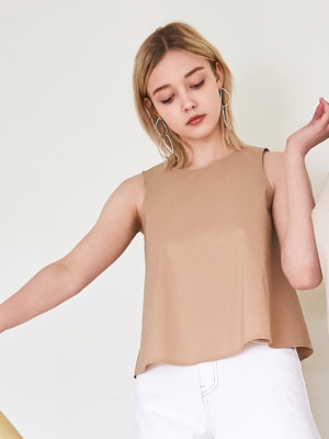 COTTON CROP TOP BEIGE