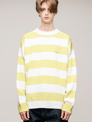 BIG STRIPE KNIT(AVOCADO)