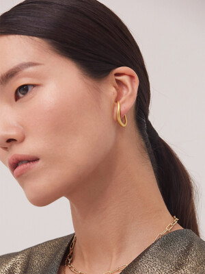 twig earring gold