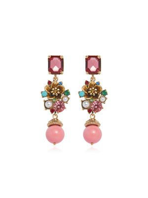 Rosy Blush Coral Drop Earrings
