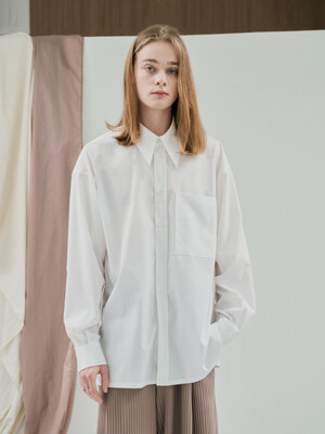 Curved Overfit Collar Shirts [Off White]