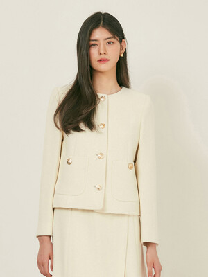 BETTY Wool tweed Jacket_ivory