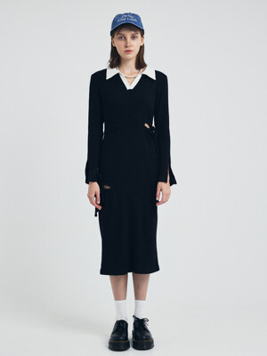 Napped Sweater Dress Black