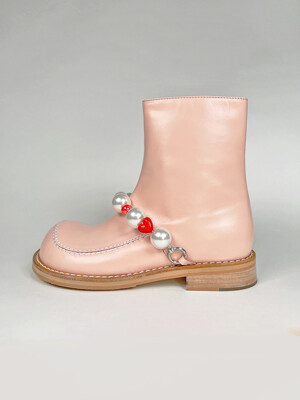 Pearl Strap Boots l Women.pink