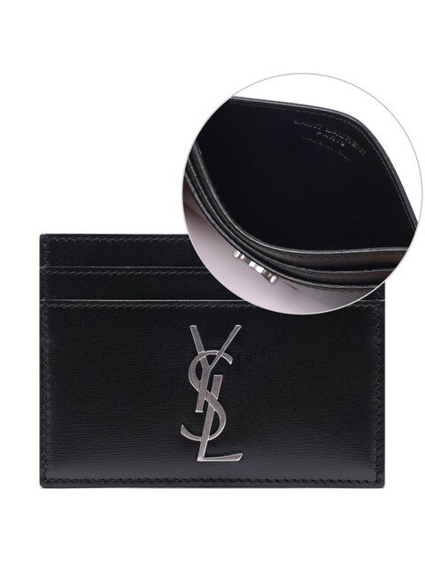 럭셔리백 - 생 로랑 (Saint Laurent) - 22FW 남성 모노그램 은장로고 카드지갑 (485631_0SX0E_1000_22F)