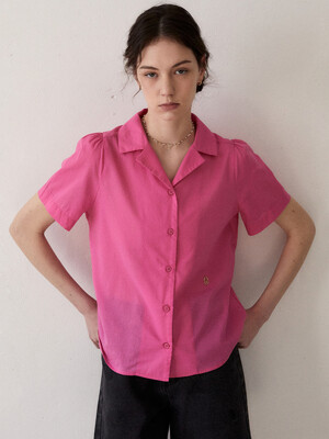 AMY PUFF BLOUSE_FLOW PINK