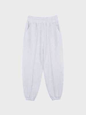 LIGHT WEIGHT LINE JOGGER SWEAT PANTS_WHITE