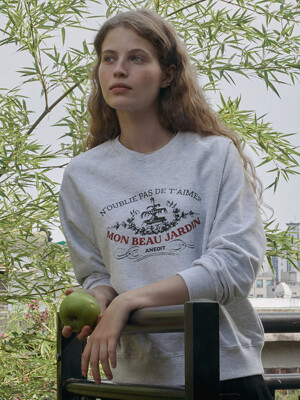 W Jardin Raglan Sweatshirt_White Melange