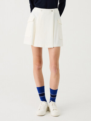 CARGO POCKET SKIRT - IVORY