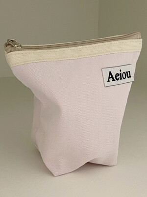 Aeiou Basic Pouch (M size) Pink Hula Berry