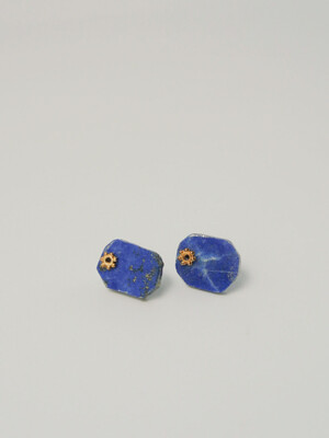 Rough Lapis Lazuli Stud Earrings