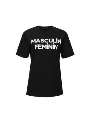 MASCULIN FEMININ-PRINT T-SHIRT (BLACK)