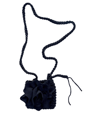 Handmade Flower Bag_[Black]