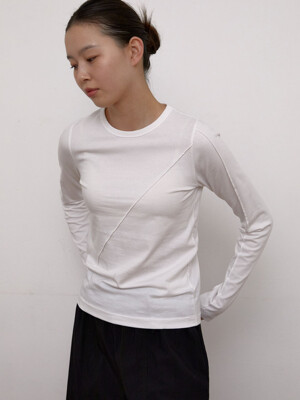Line Long Sleeve T-Shirts (White)