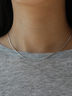 [White gold] Bold Line Necklace
