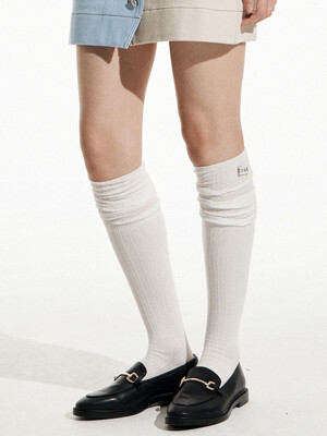 KNIT OVER KNEE SOCKS WHITE