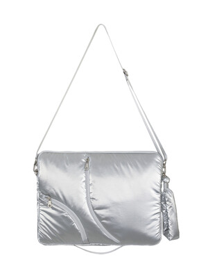 Lake 13 Laptop Clutch_Silver