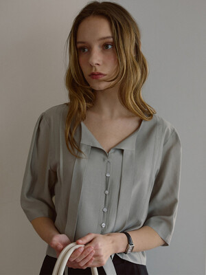 Bailey Tie Blouse [Beige]