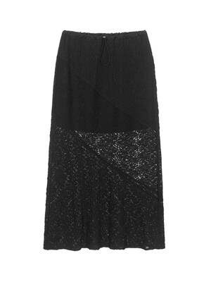Lace Long Skirt in Black VW4SS127-10