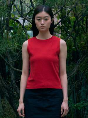 Soft sleeveless Top (Red)